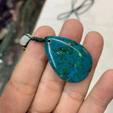 Natural Chrysocolla Stone Pendant - Gem Stone Jewelry Pendant