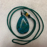 Natural Chrysocolla Stone Pendant - Gem Stone Jewelry Pendant