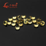 Natural Citrine Yellow Round Shape Diamond Cut Loose Gemstone