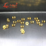 Natural Citrine Yellow Round Shape Diamond Cut Loose Gemstone