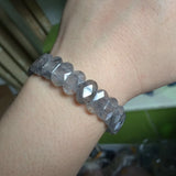 Cloudy Quartz Gemstone Beads Bracelet Bangle Fine Jewelry for Women