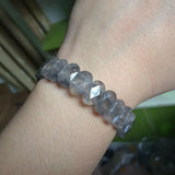 Cloudy Quartz Gemstone Beads Bracelet Bangle Fine Jewelry for Women