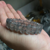 Natural Cloudy Quartz Stone Beads Bracelet Bangle Fine Jewelry