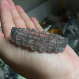 Natural Cloudy Quartz Stone Beads Bracelet Bangle Fine Jewelry
