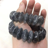 Cloudy Quartz Stone Beads Bracelet Natural Gemstone Bangle for Women