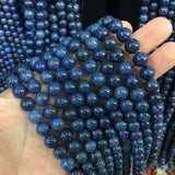 Natural Dumortierite Stone Beads for DIY Jewelry Making