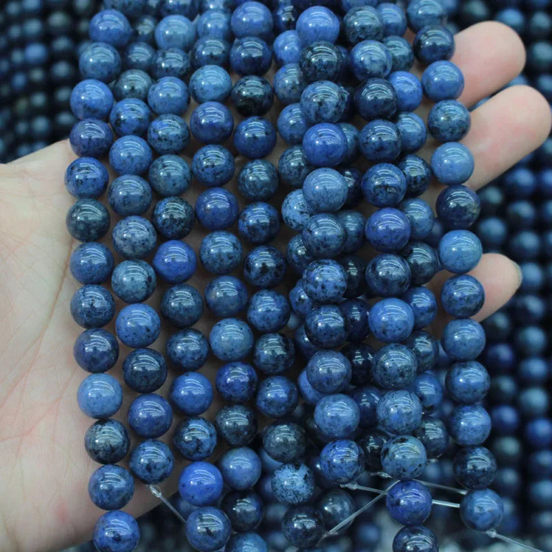 Natural Dumortierite Stone Beads for DIY Jewelry Making