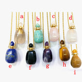 Lapis Lazuli Agate Amazonite Tiger Eye Perfume Bottle Necklace
