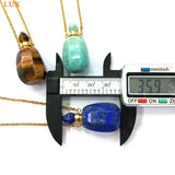 Lapis Lazuli Agate Amazonite Tiger Eye Perfume Bottle Necklace
