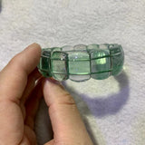 Fluorite Stone Beads Bracelet Natural Gemstone Bangle