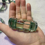 Fluorite Stone Beads Bracelet Natural Gemstone Bangle