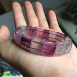 Fluorite Stone Beads Bracelet Natural Gemstone Bangle Fine Jewelry