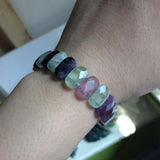 Natural Fluorite Stone Beads Bracelet - Fine Jewelry for Women