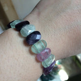 Natural Fluorite Stone Beads Bracelet - Fine Jewelry for Women