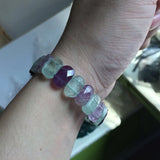 Natural Fluorite Stone Beads Bracelet - Fine Jewelry for Women