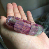 Fluorite Stone Beads Bracelet Natural Gemstone Bangle Fine Jewelry