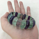 Fluorite Stone Beads Bracelet - Natural Gemstone Bangle for Women
