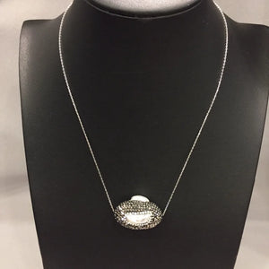 Keshi Pearl Pendant Necklace 925 Sterling Silver Chain Women Jewelry