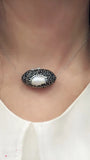 Keshi Pearl Pendant Necklace 925 Sterling Silver Chain Women Jewelry