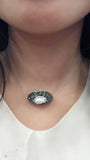 Keshi Pearl Pendant Necklace 925 Sterling Silver Chain Women Jewelry