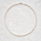 6MM AA Pink Purple Freshwater Pearl Necklace with Silver Clasp