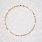 6MM AA Pink Purple Freshwater Pearl Necklace with Silver Clasp