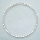 6MM AA Pink Purple Freshwater Pearl Necklace with Silver Clasp