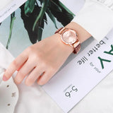 Garnet Stone Bracelet & 33mm Watch Set for Women
