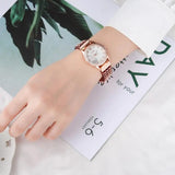Natural Garnet Stone Bracelet & 33mm Watch Set for Women