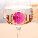 Garnet Stone Bracelet & Watch Set for Women