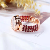 Garnet Stone Bracelet & Waterproof Beach Watch Set