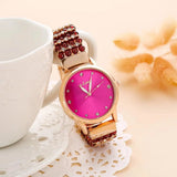 Garnet Stone Bracelet & Watch Set for Women