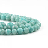 Amazonite Round Stone Beads for Jewelry Making 15in