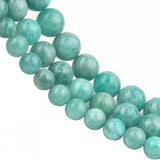 Amazonite Round Stone Beads for Jewelry Making 15in