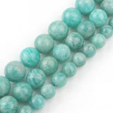 Amazonite Round Stone Beads for Jewelry Making 15in