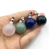 Gemstone Perfume Bottle Pendant with Essential Oils Diffuser