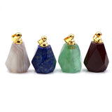 Gemstone Perfume Bottle Pendant Charms