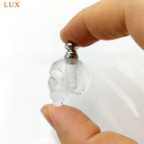 Rose Quartz Skull Perfume Bottle Pendant for Essential Oils