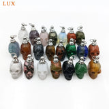Rose Quartz Skull Perfume Bottle Pendant for Essential Oils