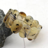 Natural Gray Leaf Agates Stone Bracelet, DIY Jewelry for Woman
