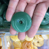 Green Aventurine Jade Beads Natural Stone DIY Loose Beads for Pendant Making