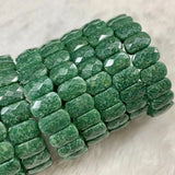 Natural Green Epidote Stone Beads Bracelet Gemstone Bangle for Woman Man