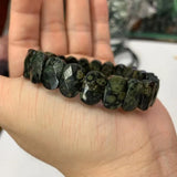 Green Eye Stone Beads Bracelet Natural Gemstone Bangle Wholesale