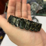 Green Eye Stone Beads Bracelet Natural Gemstone Bangle Wholesale