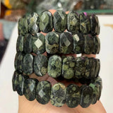 Green Eye Stone Beads Bracelet Natural Gemstone Bangle Wholesale