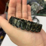Green Eye Stone Beads Bracelet Natural Gemstone Bangle Wholesale