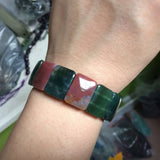 Natural Indian Agate Beads Bracelet Gemstone Bangle