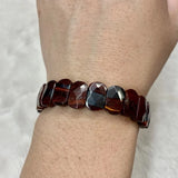 Iron Tiger Eye Stone Beads Bracelet Natural Gem Stone Bangle