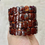 Iron Tiger Eye Stone Beads Bracelet Natural Gem Stone Bangle