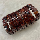 Natural Iron Tiger Eye Stone Beads Bracelet Gemstone Bangle for Women